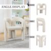 Contemporary Designed Velvet Fabric Upholstered Accent / Dining Chair Teddy Armchair (Set of 2) - Beige - Image 7