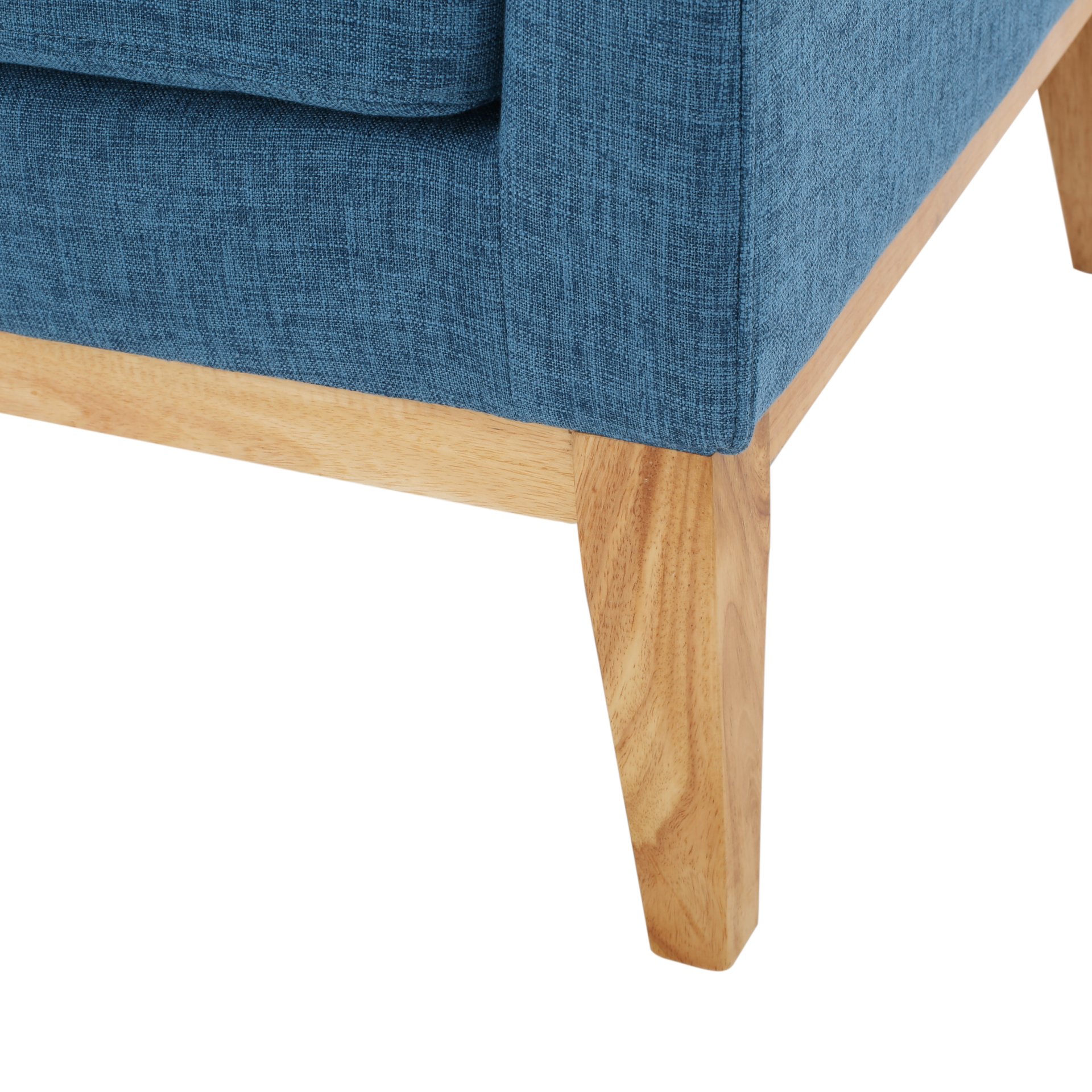 Mid Century Modern Accent Chair With Cushion Seat - Blue - Image 13
