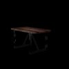 Modern Rustic Dining Table In Walnut With Metal Legs For 4 - 6 Person - Walnut - Image 15