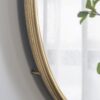 Circle Wall Mirror With Metal Frame, Accent Mirror For Living Room, Entryway, Office - Gold - Image 6