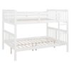 Full Over Full Bunk Bed With Ladder For Bedroom - White - Image 18