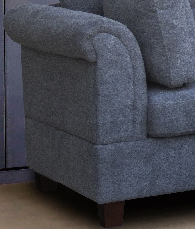Diego - Sectional Sofa With Right Facing Chaise, Storage Ottoman, And 2 Accent Pillows - Gray - Image 5