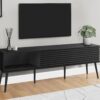 TV Stand, Media Entertainment Center, Storage Cabinet, Console, Storage Shelves, Bedroom, Living Room, Contemporary, Modern - Black - Image 12