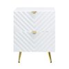 Gaines - High Gloss Nightstand - White - Image 3