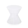Contemporary Nevada Side Table With Mesh Design - Matte White - Image 7