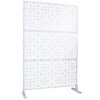 Outdoor & Indoor Metal Privacy Screen Freestanding Decorative Privacy Screen - White - Image 4
