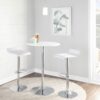 Elia - Contemporary Adjustable Bar Table - White - Image 2