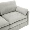 Cozy Upholstered Loveseat Sofa Oversized Comfy Comfy Cloud Sofa Double Cushion Loveseat Sofa Plush Cushion Sofa Couch For Living Room - Light Gray - Image 20