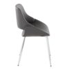 Fabrico - Mid-Century Modern Dining Chair (Set of 2) - Chrome / Gray - Image 3