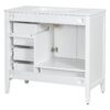 Vintage Style 36" Bathroom Vanity With Sink, Soft Closing Door, 4 Different Size Drawers Frame - White - Image 20