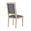 French Country Dining Chairs (Set of 2) Elegant Cane Backrest, Upholstered Seats, Fluted Legs, Rustic - Blue Gray - Image 8