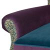 Anya - Boho Chic Wingback Accent Arm Chair - Floral / Leopard / Blue Teal / Purple - Image 8
