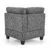 Modular Corner Sofa With Chenille Upholstery - Gray - Image 4