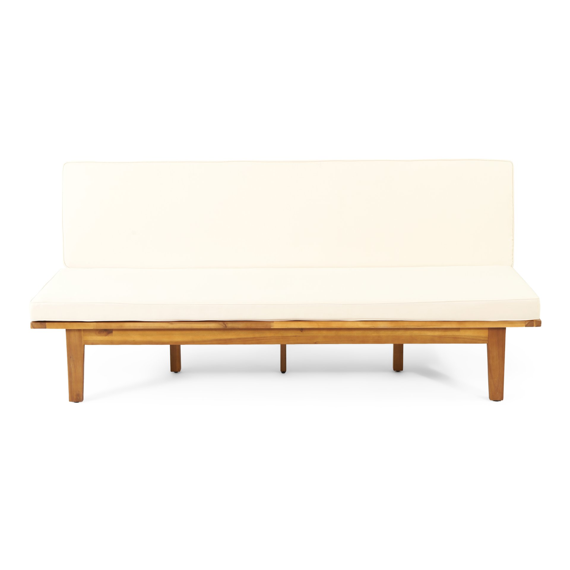 Outdoor Elegance Daybed With Convertible Design Cushion Frame - Beige - Image 6