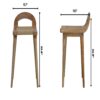 Woven Raised Back Stool - Oak - Image 3