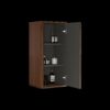 Striped Walnut Bathroom Floating Side Cabinet, Wall-Mounted Storage Cabinet For Small Spaces - Walnut - Image 2