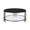 Abisha - Sintered Stone Top & Champagne Round Coffee Table - Black - Image 7