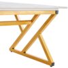 Coffee Table With A Natural And Smooth Marble Pattern On The Surface - Gold - Image 15