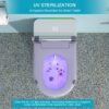Smart Toilet With Bidet Built In, Auto Open & Close, Elongated Heated Seat, Foot Sensor Flush, LED Display, Warm Water Wash - White - Image 8
