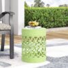 Outdoor Metal End Table Large - Green - Image 2