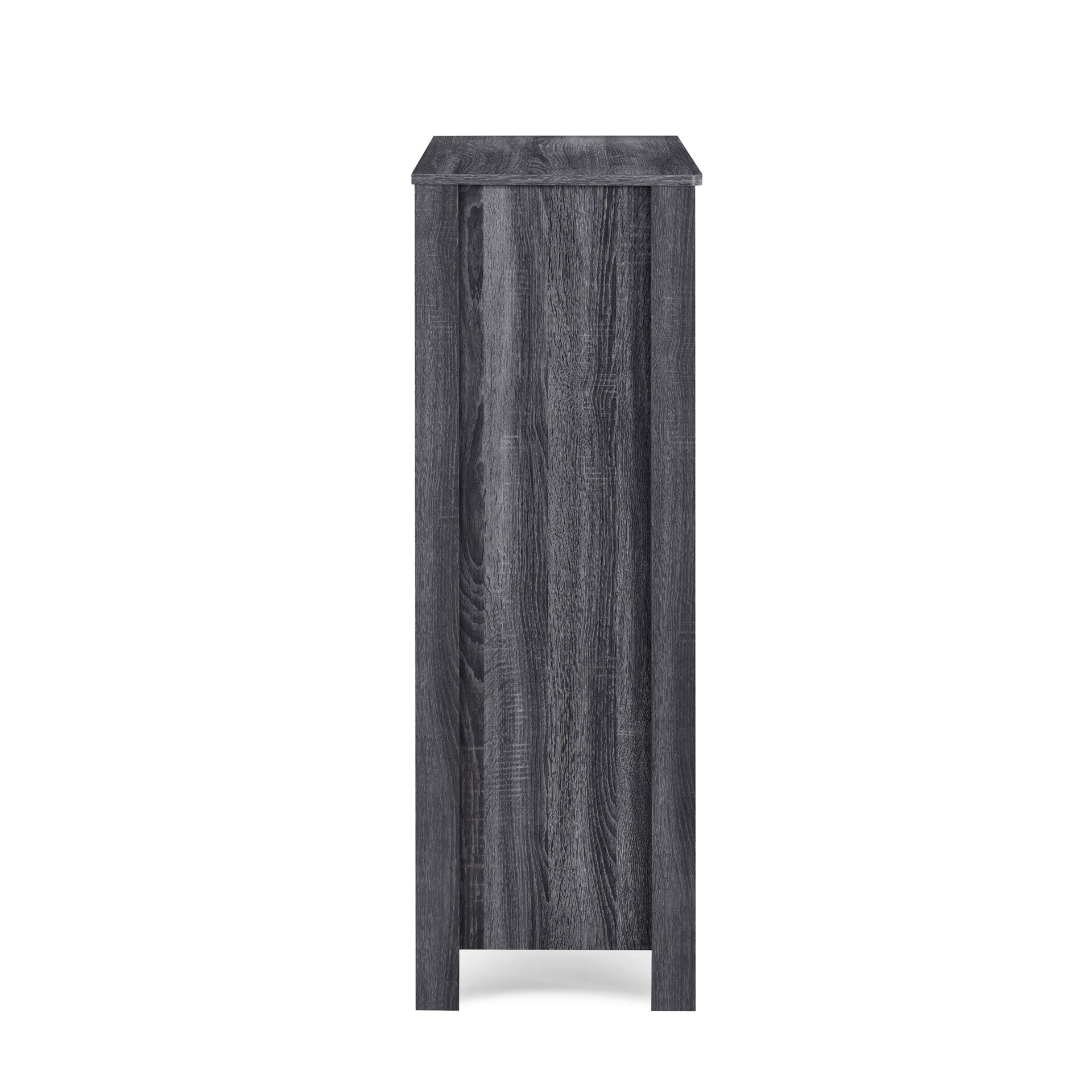 Titeca - Contemporary Wood 5 Drawer Dresser - Dark Gray - Image 9