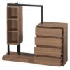 Wardrobe With 4 Drawers And 3 Shelves - Espresso - Image 3