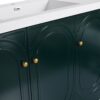 Contemporary 48" Freestanding Bathroom Vanity With Soft Close Cabinet Doors, Excluding Sink - Dark Green - Image 16