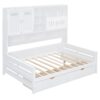 Full Size Daybed With 2 Drawers And All In One Cabinet And Shelf - White - Image 5