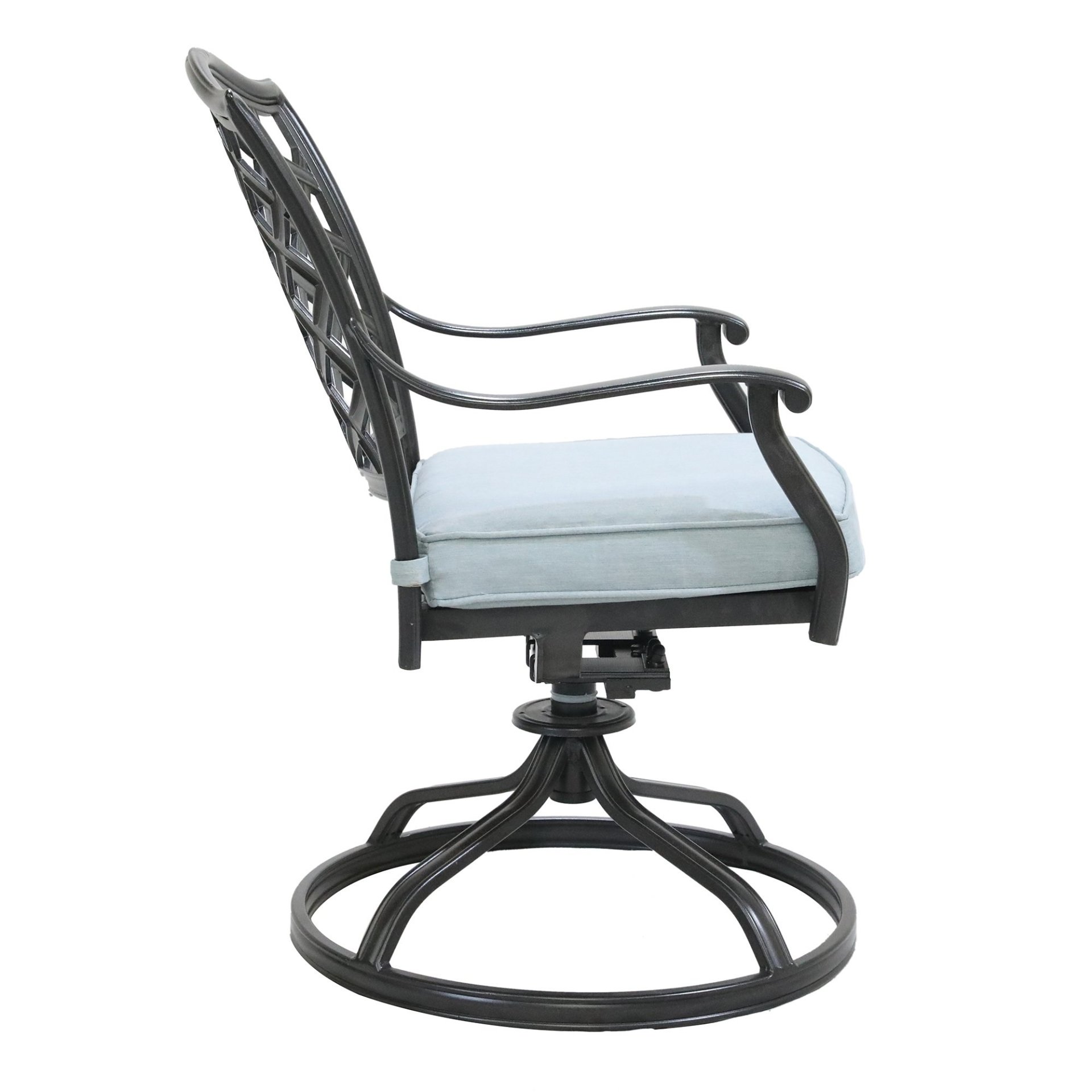 Dining Swivel Chair (Set of 2) - Light Blue - Image 5