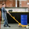 Steel Drum Dolly 55 Gallon Capacity Oil Barrel Mover With Wheels Low Profile Caddy - Yellow - Image 12