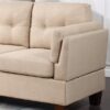 Dalia - Linen Modern Sectional Sofa With Left Facing Chaise - Khaki - Image 5
