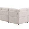 Nyhan - Upholstered Corner Sectional With Pull Out Loveseat And Storaged Chaise - Beige - Image 4