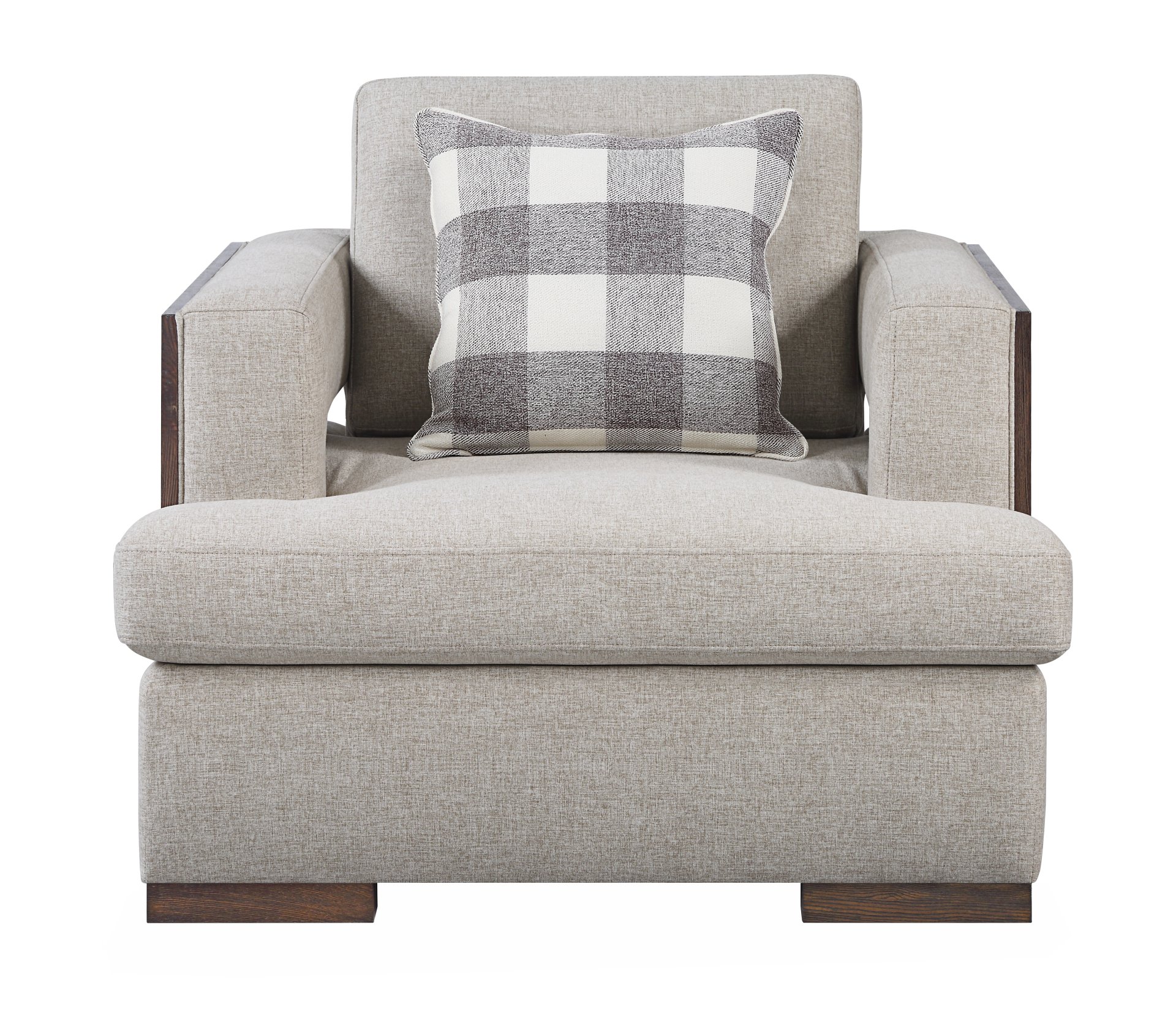 Niamey - 3 Piece Living Room Set With Toss Pillows - Walnut - Image 7