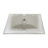 Ceramic Rectangular Bathroom Vanity Top Drop In Single Sink With Pre Drilled Faucet Hole & Built In Overflow Easy Clean Glazed Surface - White - Image 10