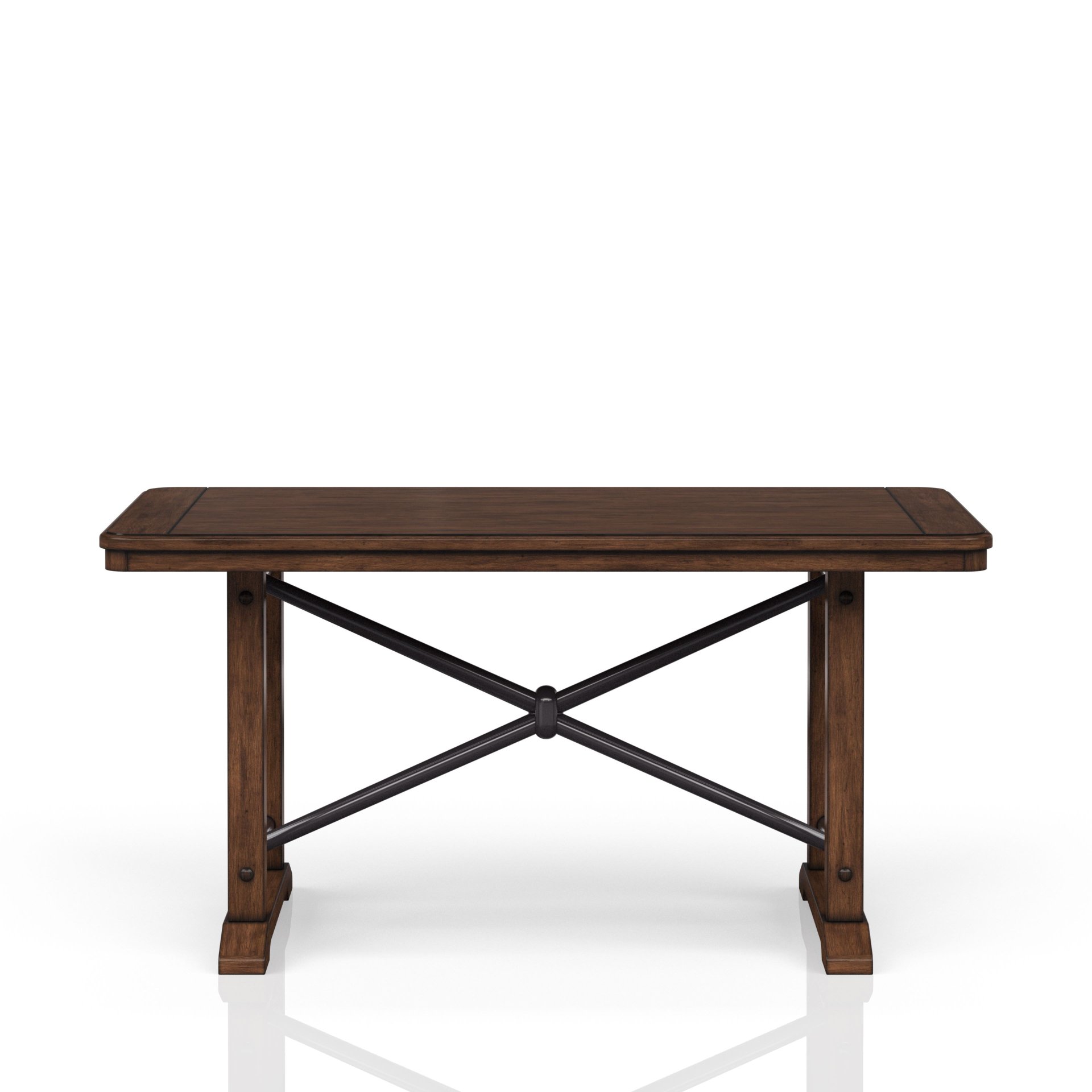 Casual Counter Height Double Pedestal Dining Table - Brown - Image 3