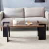 Walnut Colored Coffee Table, Suitable For Modern Minimalist Living Rooms - Walnut - Image 5