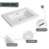 Modern 30" Freestanding Bathroom Vanity With Resin Sink & Soft Close Cabinet Doors - Light Coffee - Image 10