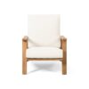 Patio Lounge Chair, Outdoor Club Chair With Cushion And Frame - Beige - Image 6