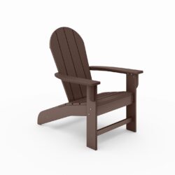 Adirondack Chair Premium HDPE Poly Lumber For Pool, Patio, And Garden Elegance - Brown