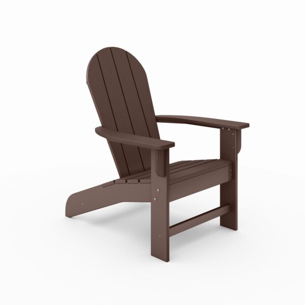 Adirondack Chair Premium HDPE Poly Lumber For Pool, Patio, And Garden Elegance - Brown