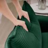 Classic Modern Comfortable Single Chair Deep Seat Sofa With Footstool Living Room & Bedroom - Green - Image 16