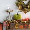Velvet Weighted Pumpkin With Resin Stem Apple, Pumpkin Ornament Decor For Holiday Harvest Festival Fall Festival & Thanksgiving (Set of 2) - Green - Image 2