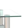 Modern Tempered Glass Tea Table, End Square Table For Living Room - Transparent / White - Image 12