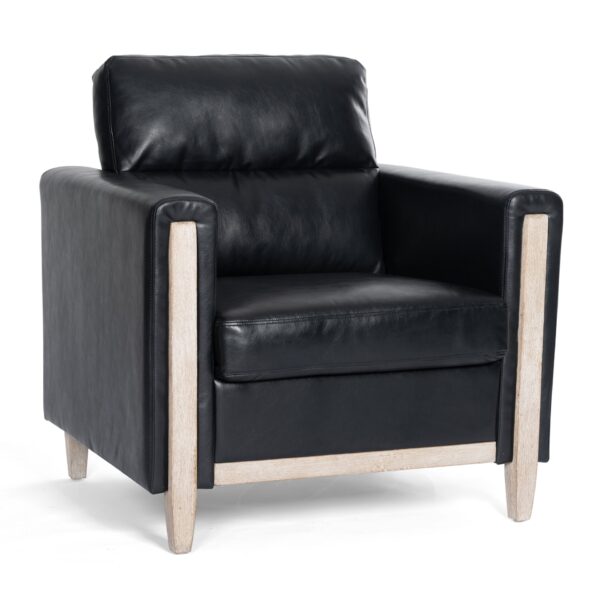 1 Seater Sofa For Living Room - Black