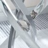 Modern Round Tempered Glass End Table With Chrome Legs - Silver - Image 6