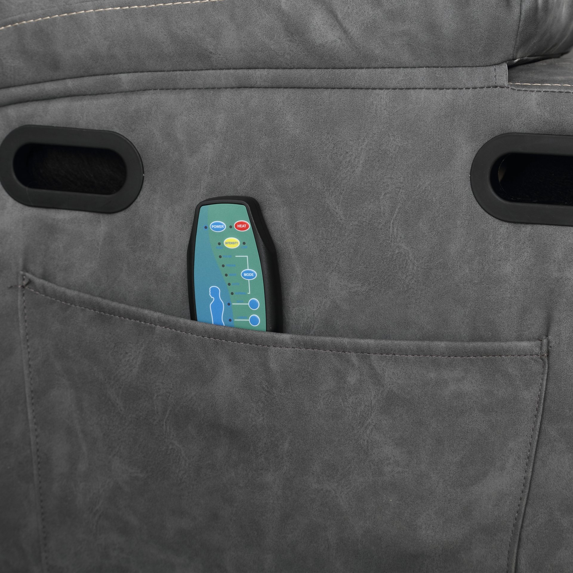 Cozy Electric Power Lift Recliner Chair Sofa For Elderly With Vibration Massage And Lumbar Heat - Gray - Image 14