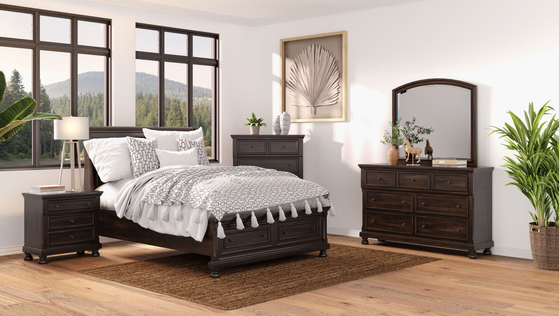 5 Drawer Chest - Dark Cherry - Image 4