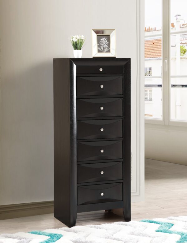 Marilla - 7 Drawer Lingerie Chest - Black