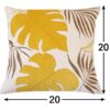 Autumn Vibes Leaf Accent Pillow With Matching Back - Yellow - Image 3