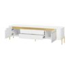 TV Stand For TVs Up To 80", TV Cabinet With 4 Drawers And 2 Spacious Cabinets, 5 Metal Legs For Living Room - White - Image 13
